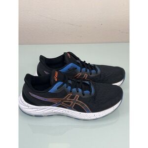 ASICS Gel Excite 8 10.5 Black Blue Running Shoes 1011B036 Trainer No Inserts